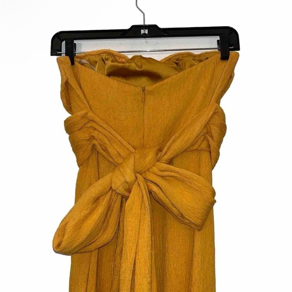 JOHANNA ORTIZ Luna Miel Dress Midi Yellow Sz 6 Strapless Convertible Wrap NWT - Picture 12 of 15